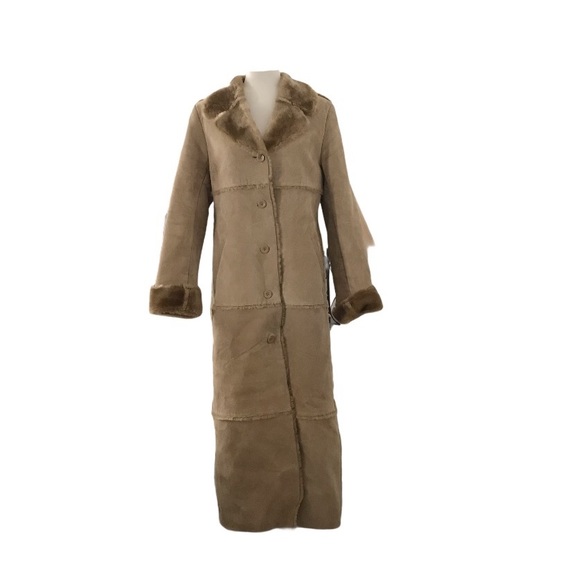 Brandon Thomas Full Length Suede Leather Coat - Picture 8 of 11